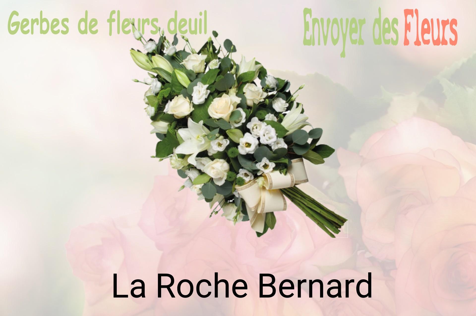 Gerbe de fleurs de deuil livrée à La Roche-Bernard